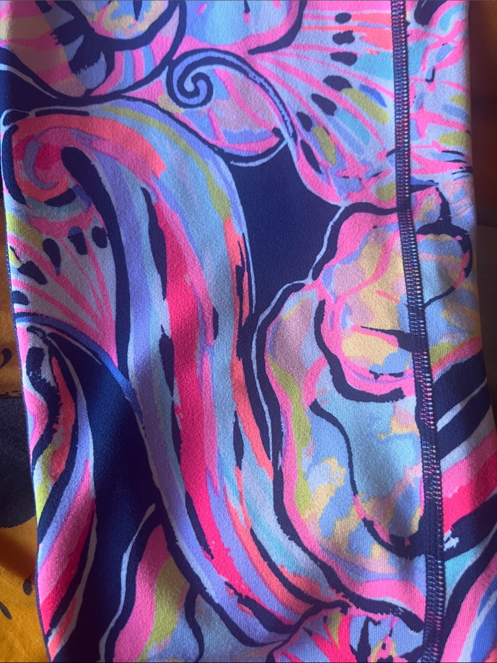 Lilly Pulitzer Marla Leggings — Pink & Blue Boho Print SIZE small - Picture 5 of 9
